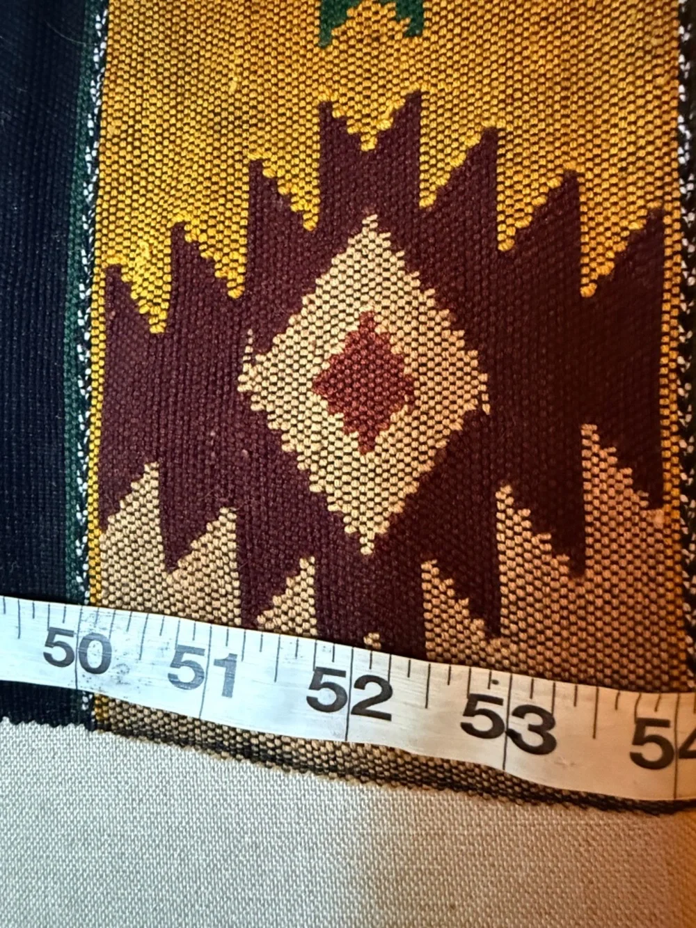 Guatemalan Style Woven Table Runner With Fringe